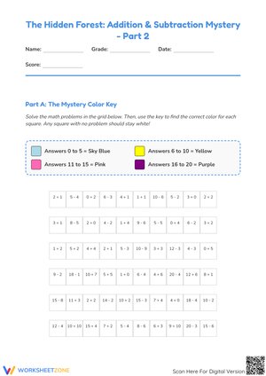 The Hidden Forest: Addition & Subtraction Mystery - Part 2