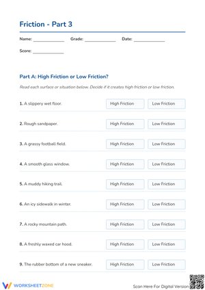 Friction - Part 3: High vs. Low Friction and Conceptual Applications