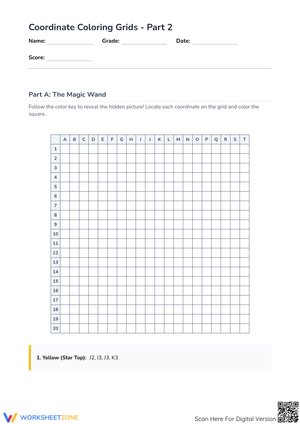 Coordinate Coloring Grids - Part 2: Magic Wand and Royal Crown Mystery Pictures