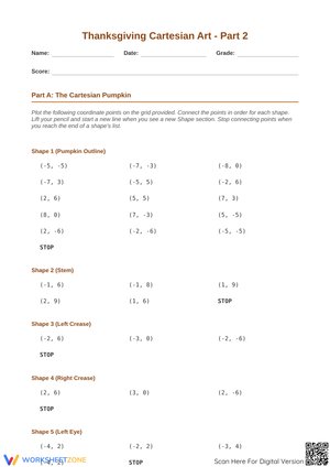 Thanksgiving Cartesian Art - Part 2: Pumpkin Coordinate Graphing