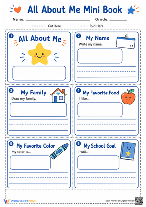 Printable All About Me Mini Book | Grade K