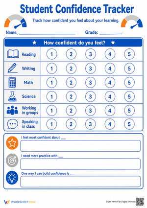 Printable Student Confidence Tracker | Grade 4 SEL