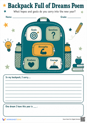 Grade 4 Poetry Writing — Printable No-Prep Worksheet