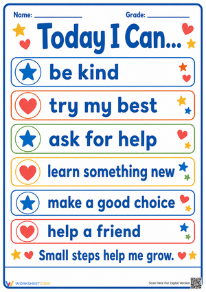 Printable Affirmation Poster | Grade 2 SEL