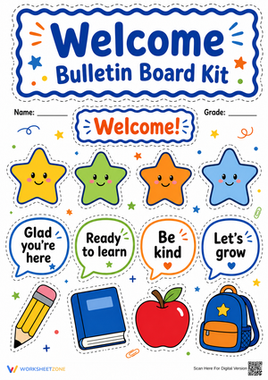 Essential Welcome Bulletin Board Kit | Grade K-5 Decor