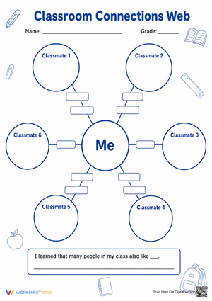 Classroom Connections Web | Grade 4 Printable Worksheet