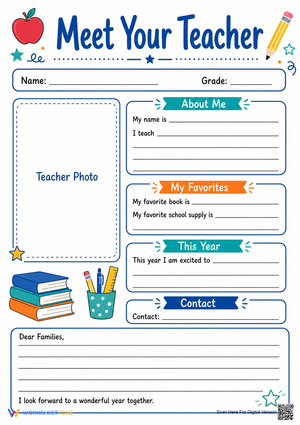 Printable Meet Your Teacher Letter | Grade 3