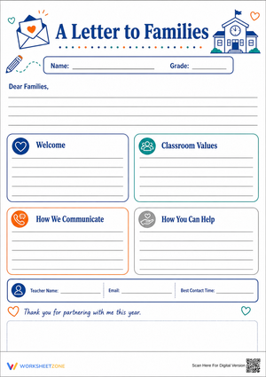 Essential Teacher Letter to Parents | K-5 Printable