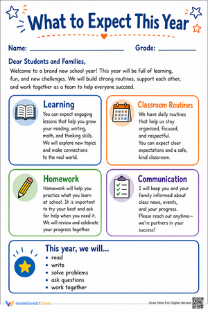 Printable Welcome Letter for Grade 3-6 Classrooms
