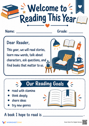 Printable Welcome to Reading Letter | Grade 3