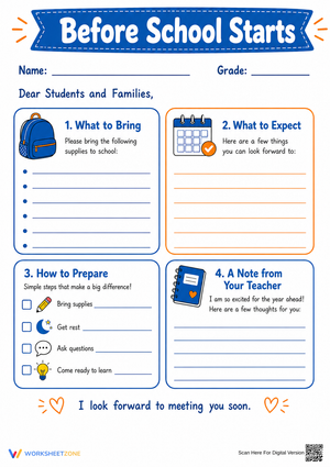 Printable Back to School Welcome Letter | Grade 3
