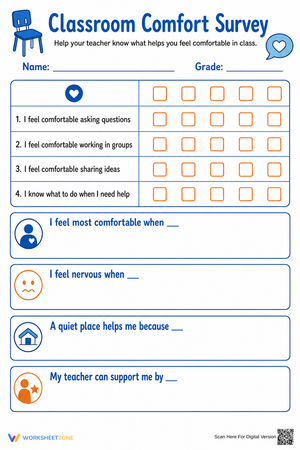 Classroom Comfort Survey | Grade 5 Essential SEL