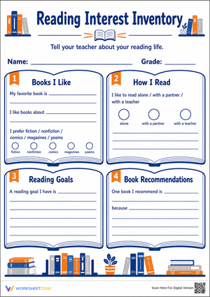 Printable Reading Interest Inventory | Grade 3