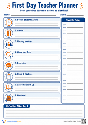 Essential First Day Teacher Planner | Grade K-8 Ready