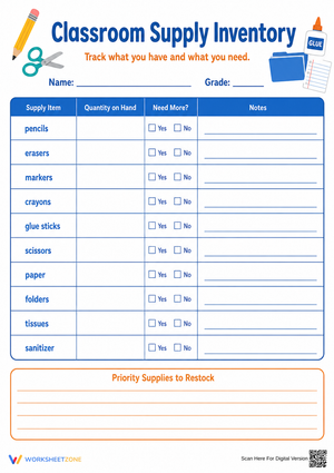 Classroom Supply Inventory | Essential Teacher Printable