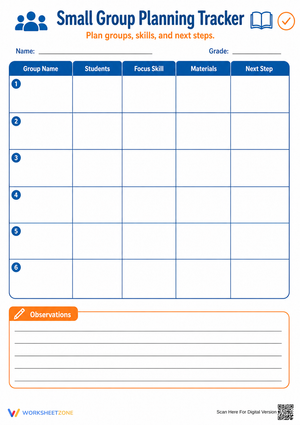 Small Group Planning Tracker | Essential Teacher Tool