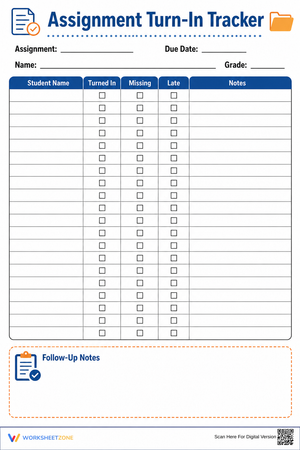 Assignment Turn-In Tracker | Essential Teacher Tool