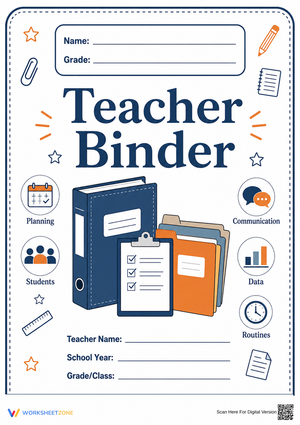 Essential Teacher Binder Cover Page | Printable Organization