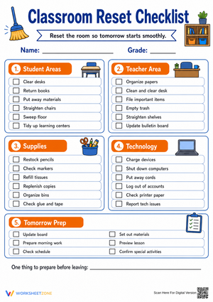 Essential Classroom Reset Checklist | K-12 Ready