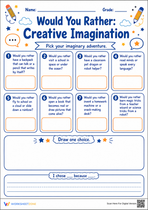 Grade 3 Opinion Writing — Printable No-Prep Worksheet