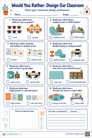 Classroom Design Would You Rather | Grade 4-6 Essential