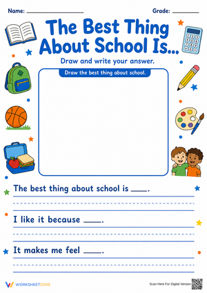Printable Opinion Writing Worksheet | Grade 1 ELA