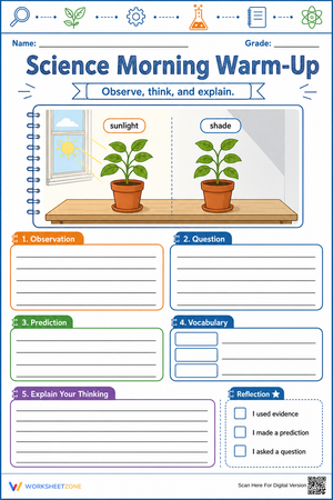 Science Morning Warm-Up | Grade 4 Essential Worksheet