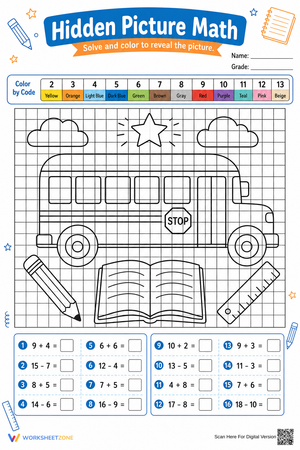 Essential Hidden Picture Math Worksheet | Grade 2 Ready