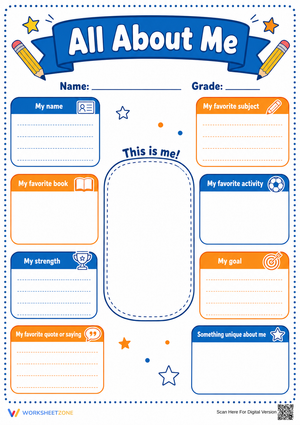 All About Me Worksheet | Grade 3 Essential Printable