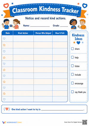 Classroom Kindness Tracker | Essential Grade K-5 SEL