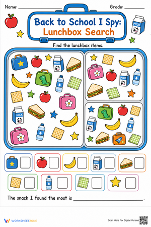 Printable Back to School I Spy: Lunchbox Search