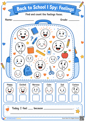 Back to School I Spy: Feelings | Essential Grade K-3 SEL