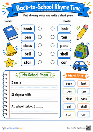 Back-to-School Rhyme Time | Essential Grade 1-3 ELA