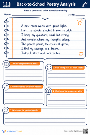 Essential Back-to-School Poetry Analysis | Grade 5 ELA