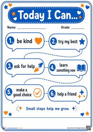 Today I Can... Affirmations | Printable Grade K-5 SEL