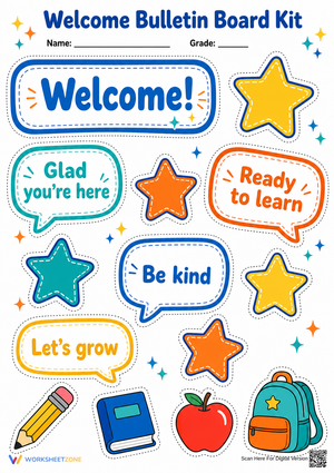 Welcome Bulletin Board Kit | Essential Grade K-5 Decor