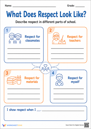 Essential Respect Worksheet | Grade 3-5 SEL Printable