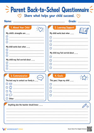 Parent Back-to-School Questionnaire | Essential Guide