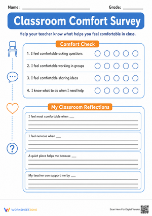 Classroom Comfort Survey | Grade 5 Essential SEL