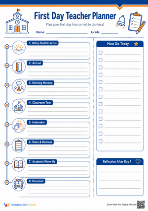 First Day Teacher Planner | Essential K-12 Printable