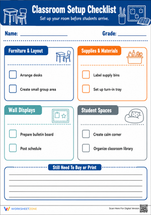 Classroom Setup Checklist | Essential Teacher Guide