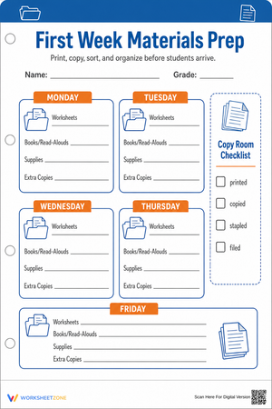 First Week Materials Prep | Essential Teacher Guide