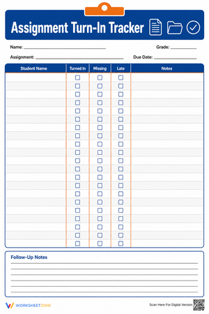 Assignment Turn-In Tracker | Essential Teacher Tool