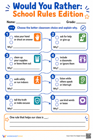 School Rules Would You Rather | Essential Grade 3-6