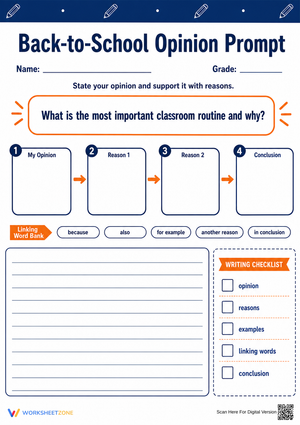 Back-to-School Opinion Writing | Grade 5 Essential