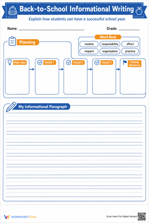 Back-to-School Informational Writing | Grade 5 Essential
