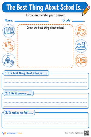 Essential Opinion Writing Worksheet | Grades 1-4