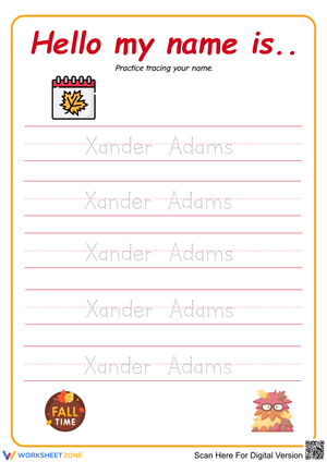  Name Tracing (Yellow Kinder)