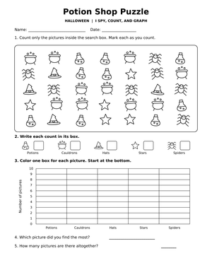 Grade 1 Graphing — Printable No-Prep Worksheet