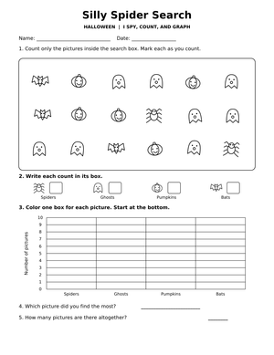Grade 1 Halloween Graphing — Printable No-Prep Worksheet